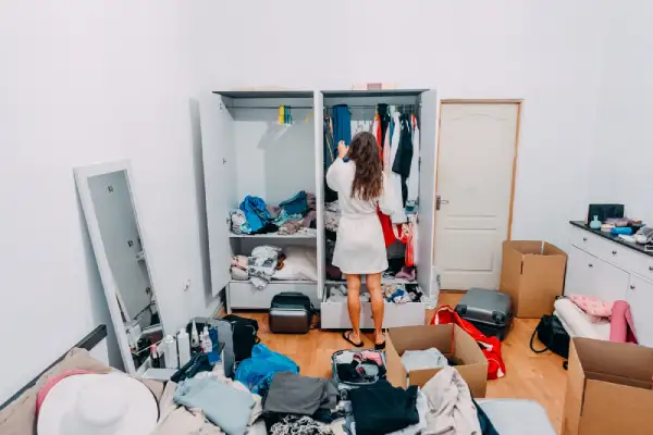 How do you clean a very messy room?